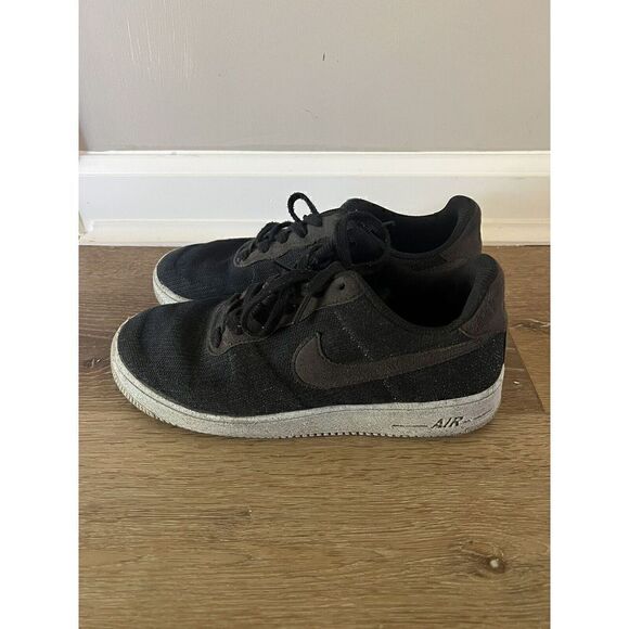 Nike Air Force 1 Crater Flyknit Chambray Blue Black DH3375-001 sz 7Y = 8.5 Women - Picture 1 of 8